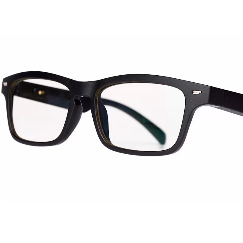 Polycarbonate Lens Bluetooth Smart Glasses IP5 Black For Listening Music