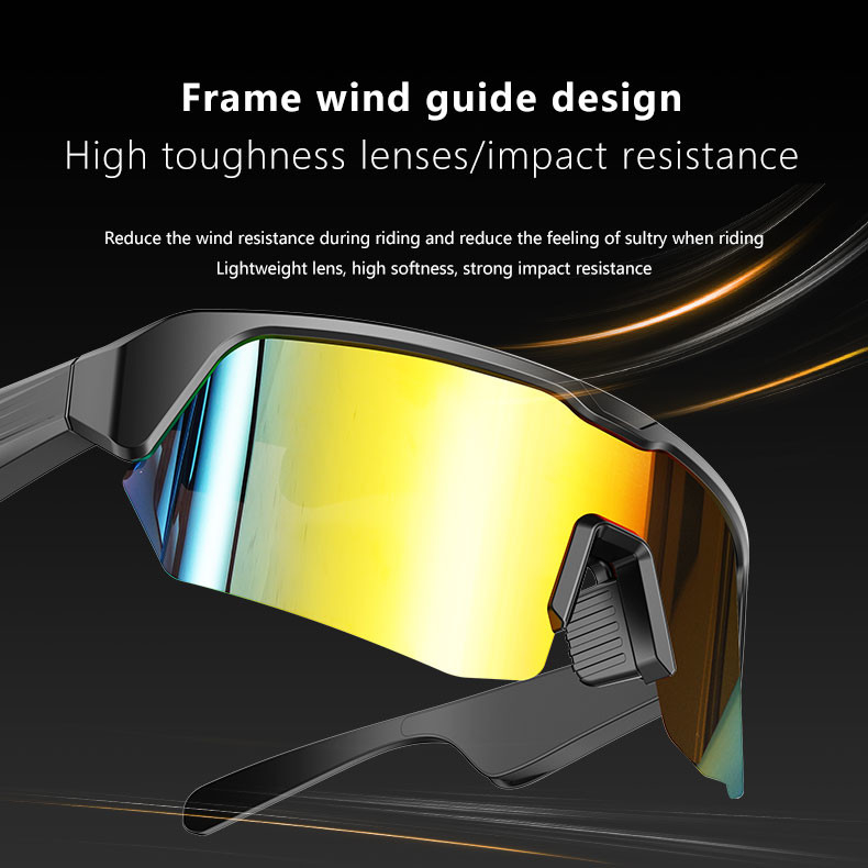 BT 5.3 Version ABS + PC Smart Bluetooth Riding Glasses WIth Stereo & Dual Channel