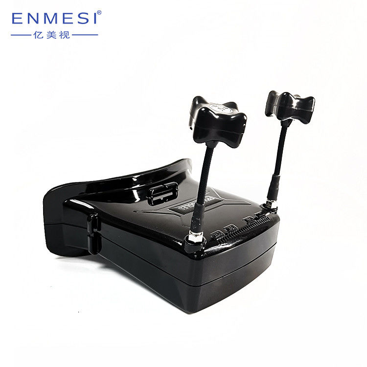 Large Degree LCD 2.7 Inch FPV Drone Goggles Dual Round Rod Antenna RF Mode For Race Drone