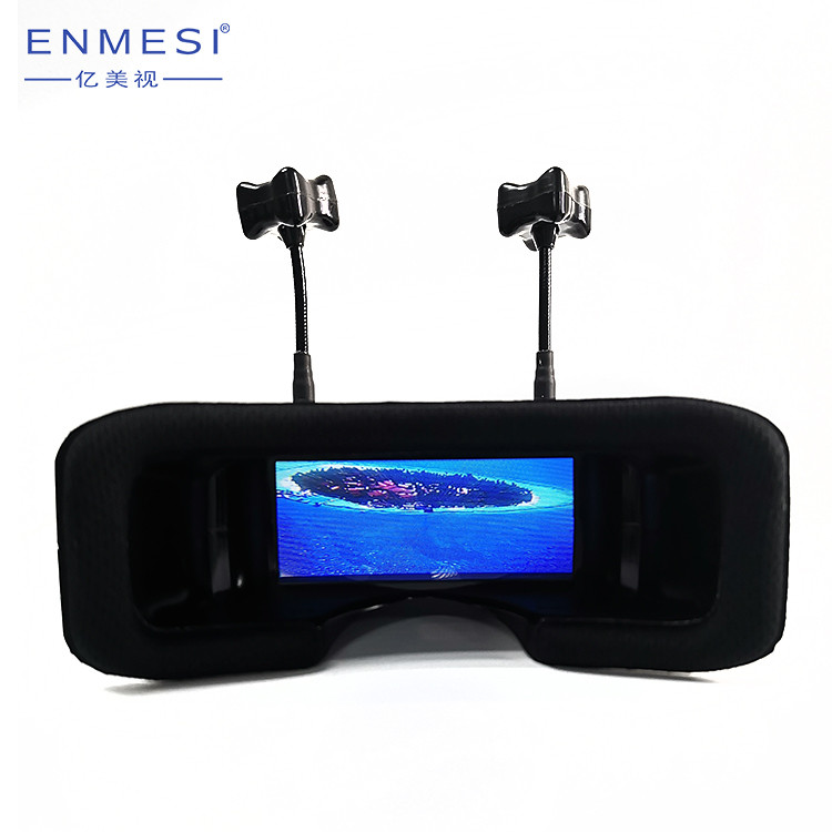 5.8G Video Receive FPV Drone Goggles TFT Screen Two Antenna Video Glasses 1.8W
