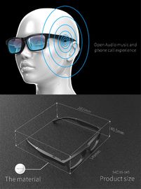 BT 5.0 Wireless Calling Polariscope Glasses Antifatigue Audio Stereo Bluetooth Video Goggles